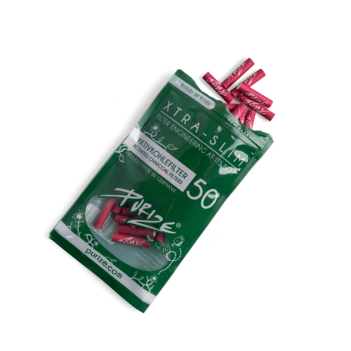 Filtry z Aktywnym Węglem Purize Xtra Slim 50 sztuk - Pink