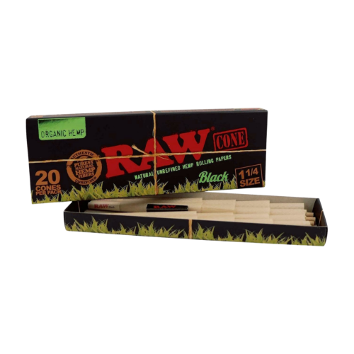 Skręcone bibułki RAW 1 1/4 filtry organic 32szt