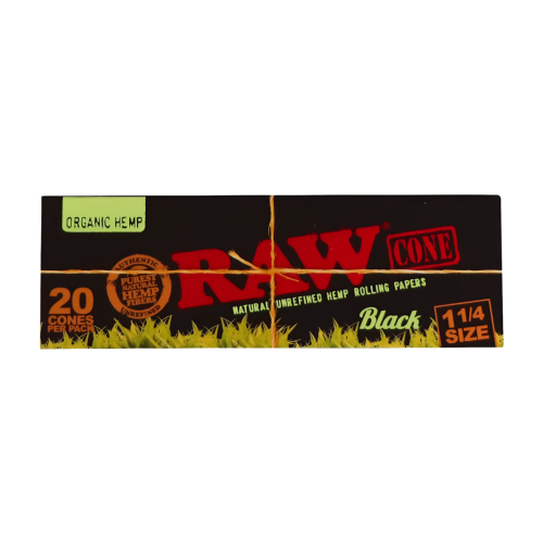 Skręcone bibułki RAW 1 1/4 filtry organic 32szt