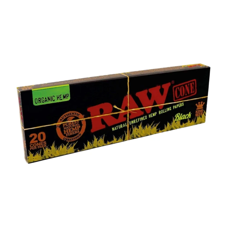Skręcone bibułki RAW Black 1 1/4 filtry organic 20szt