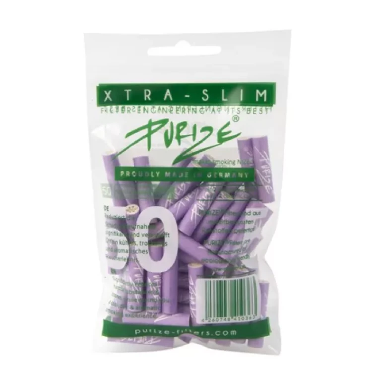 Filtry z Aktywnym Węglem Purize Extra Slim Lilac 50 szt.