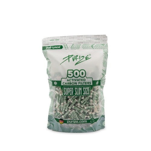 Filtry z Aktywnym Węglem Purize Super Slim 500 sztuk - White