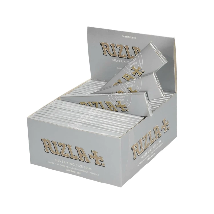 Bibułka RIZLA KING SIZE SLIM || Srebrna