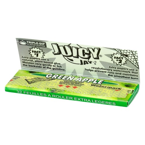 Bibułka Juicy Jay's 1 1/4 zielone jabłuszko