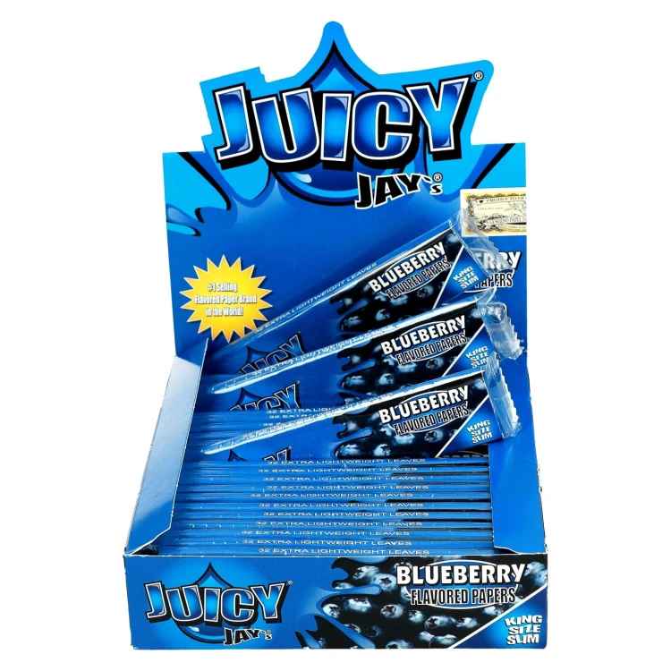 Bibułki Juicy Jay's Blueberry King Size Slim - Borówka Amerykańska