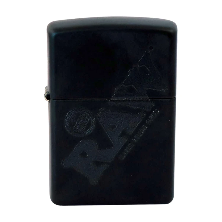 Zapalniczka Benzynowa Zippo RAW Black czarne logo