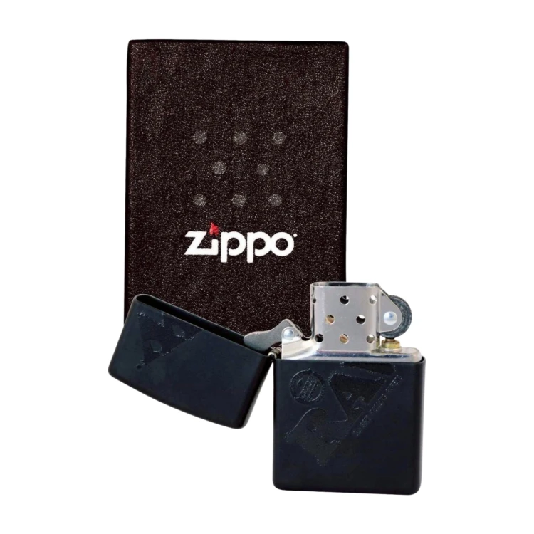 Zapalniczka Benzynowa Zippo RAW Black czarne logo