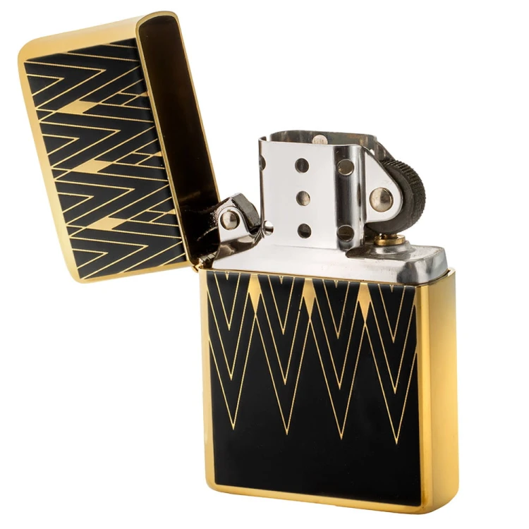 Zapalniczka benzynowa Tasman BRASS Art Deco