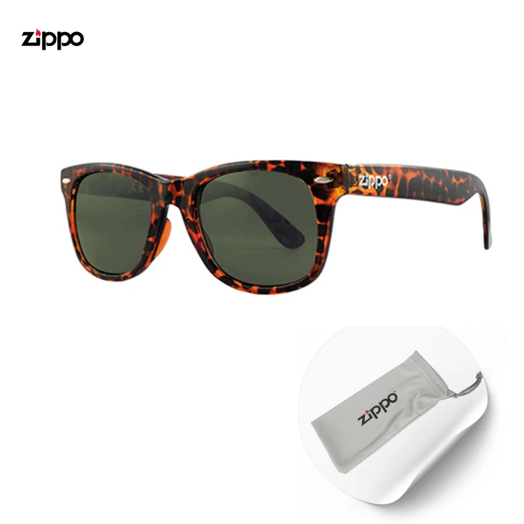 Okulary ZIPPO Wayfarer zielone szkła