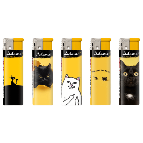 Zapalniczka piezo-elektryczna Adamo Yellow Cats MIX