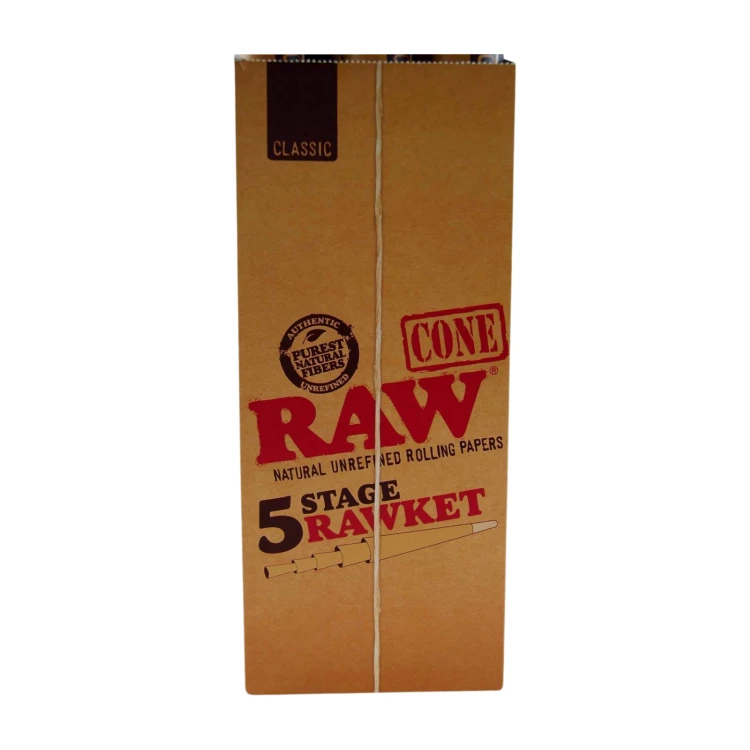 Skręcone bibułki stożki RAW CONE - 5 stage RAWKET