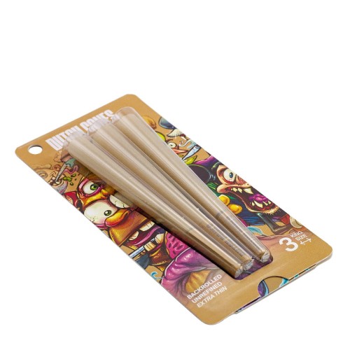 Bibułki Skręcone Dutch Cones King Size Unbleached 3 szt.