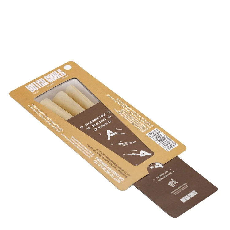 Bibułki Skręcone Dutch Cones King Size Unbleached 3 szt.