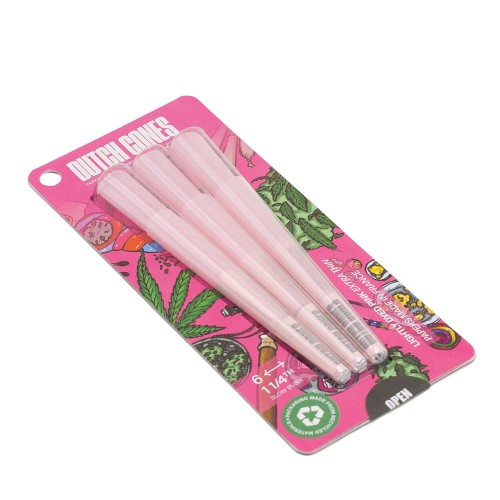 Bibułki Skręcone Dutch Cones 1 1/4 Pink 6 szt.