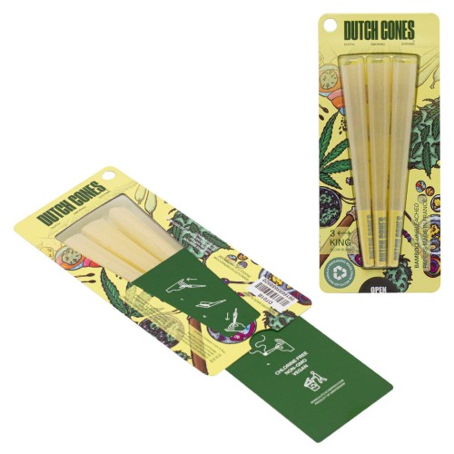 Bibułki Skręcone Dutch Cones King Size Bamboo 3 szt.