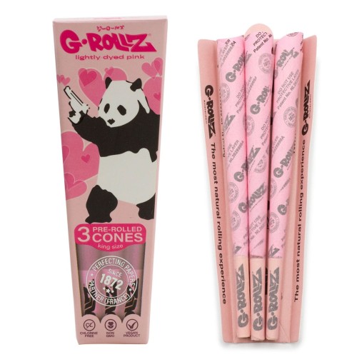 Bibułki skręcone G-Rolls Banksy Panda KS Pink 3szt
