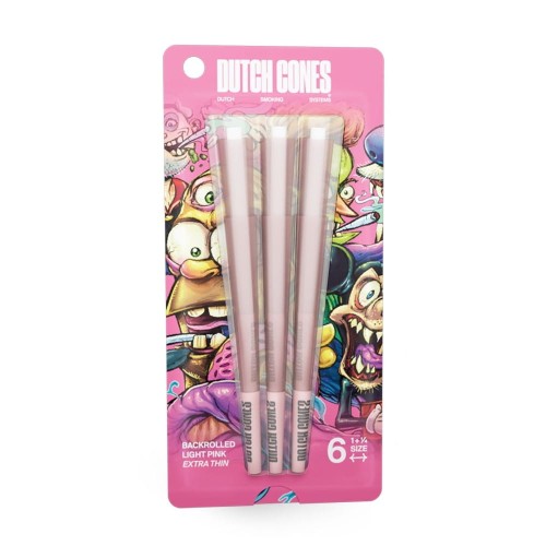 Bibułki skręcone Dutch Cones 1 1/4 Pink 6 szt.