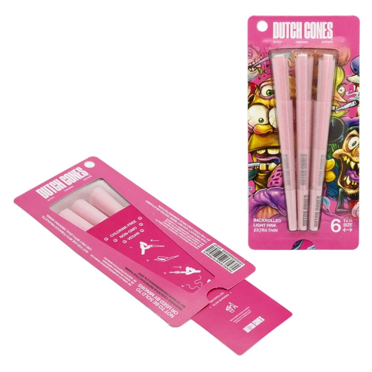 Bibułki skręcone Dutch Cones 1 1/4 Pink 6 szt.