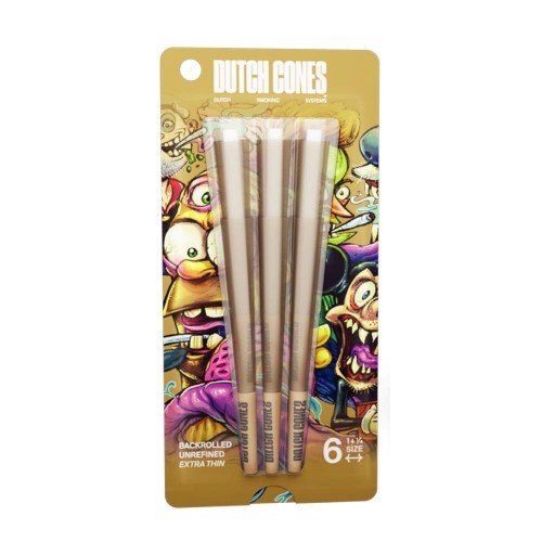 Bibułki skręcone Dutch Cones 1 1/4 Unbleached 6 szt.