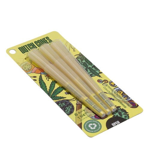 Bibułki skręcone Dutch Cones 1 1/4 Bamboo 6 szt.