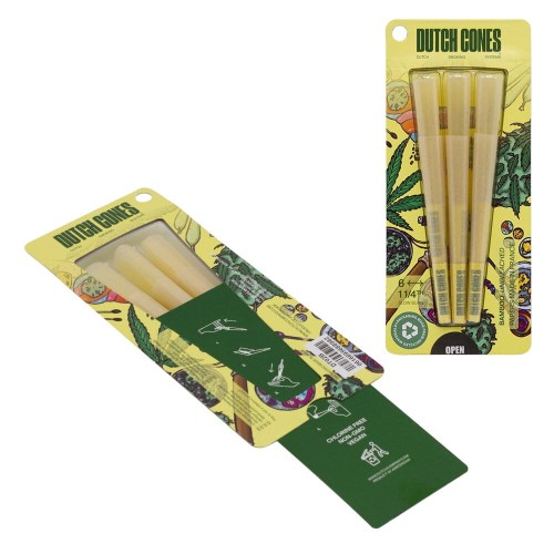 Bibułki skręcone Dutch Cones 1 1/4 Bamboo 6 szt.