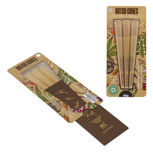 Bibułki skręcone Dutch Cones 1 1/4 Unbleached 6 szt.