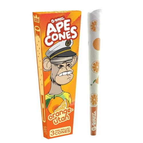 Bibułki skręcone G-Rollz Ape Cones Orange-utan - 3 szt.