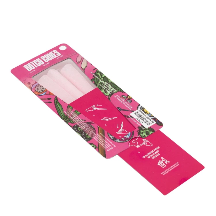 Bibułki Skręcone Dutch Cones King Size Pink 3 szt.