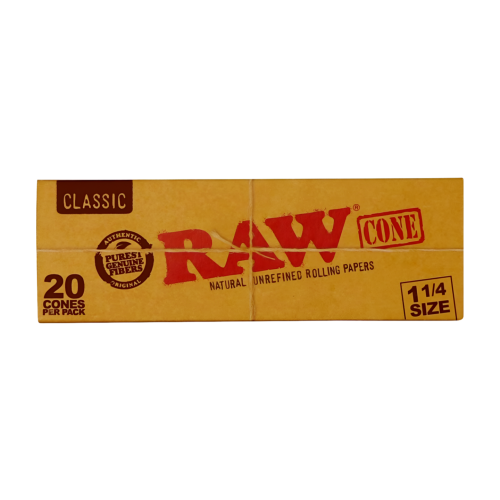 Skręcone bibułki RAW 1 1/4 z filtrami 20szt