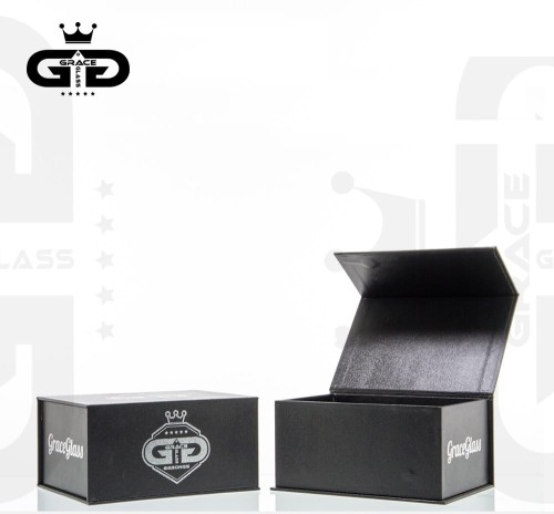 Pudełko GRACE GLASS czarne 20 cm x 15 cm x 10 cm