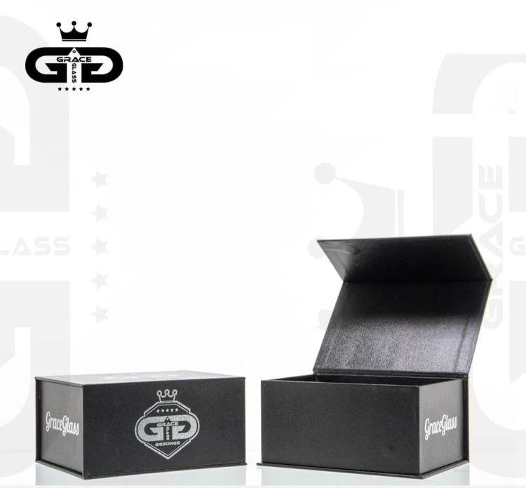Pudełko GRACE GLASS czarne 20 cm x 15 cm x 10 cm