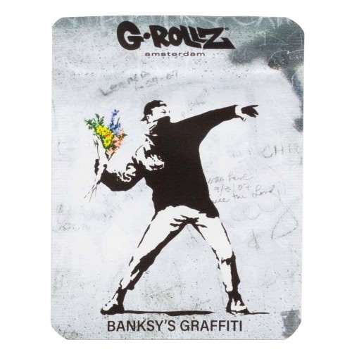 Torebka schowek Banksy Flower Thrower 65x85mm 1szt