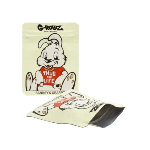 Torebka schowek Banksy Thug for Life 65x85mm 1szt