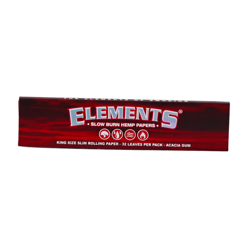 Bibułki Elements Red King Size Slim