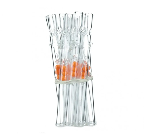 Lufka szklana S2 Neon Orange Spherule Strait 12cm 10szt