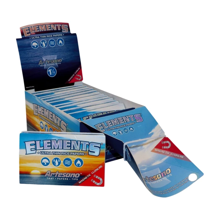 Bibułki Elements Artesano 1 1/4 + Tipy + Tacka