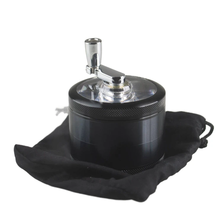 Metalowy Młynek 4-częściowy Hammercraft z Korbką 6cm