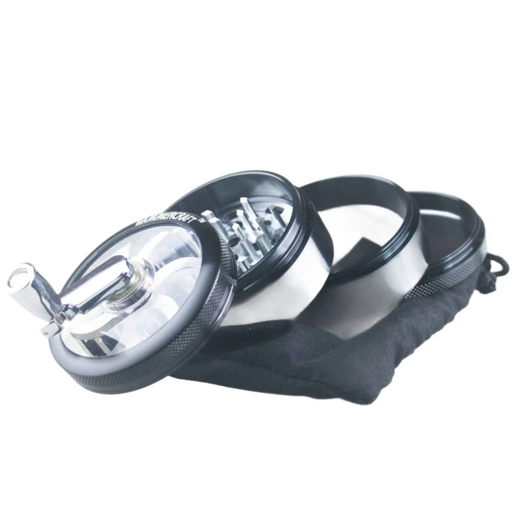 Metalowy Młynek 4-częściowy Hammercraft z Korbką 6cm