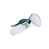 Szklany Stożkowy Cybuch z Zieloną Rączką 14,5 mm