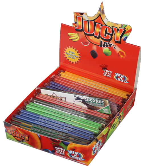BOX - 24 x Juicy Jays Mix n Roll KS - Mix Smaków