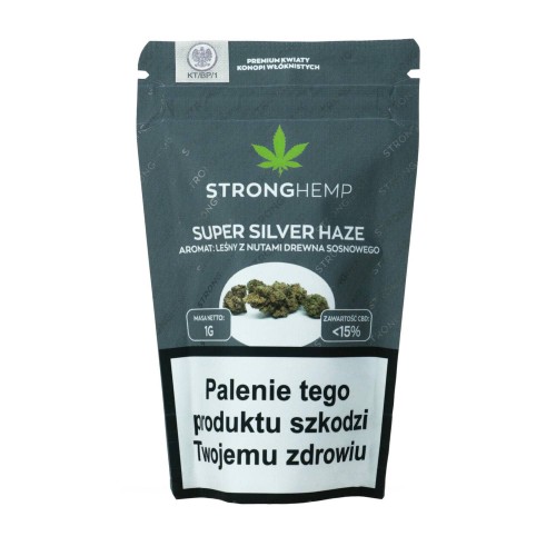 Susz konopny CBD „Super Silver Haze” o aromacie leśnym z nutami drewna sosnowego 1g
