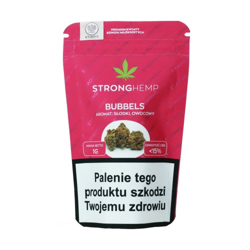 Susz konopny CBD „Bubbels” o aromacie słodkim, owocowym 1g
