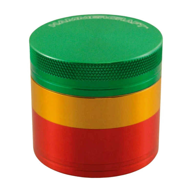 Metalowy Młynek 4-częściowy Hammercraft Rasta 38 mm