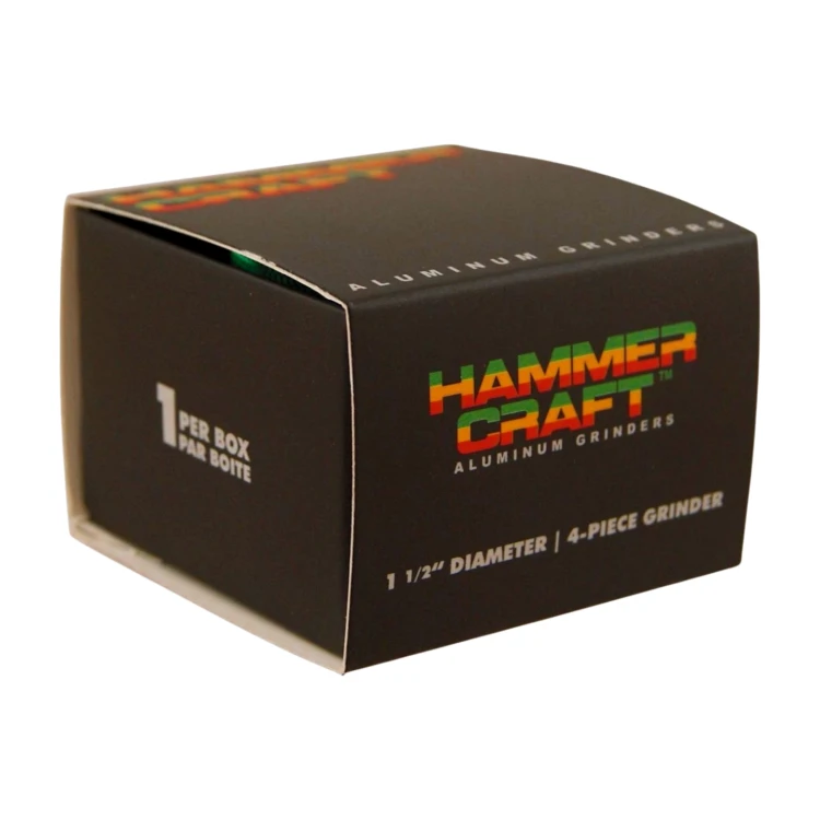Metalowy Młynek 4-częściowy Hammercraft Rasta 38 mm