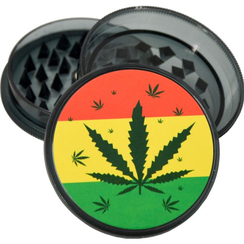 Młynek akrylowy CANNABIS 3-część 6 cm MIX wzorów