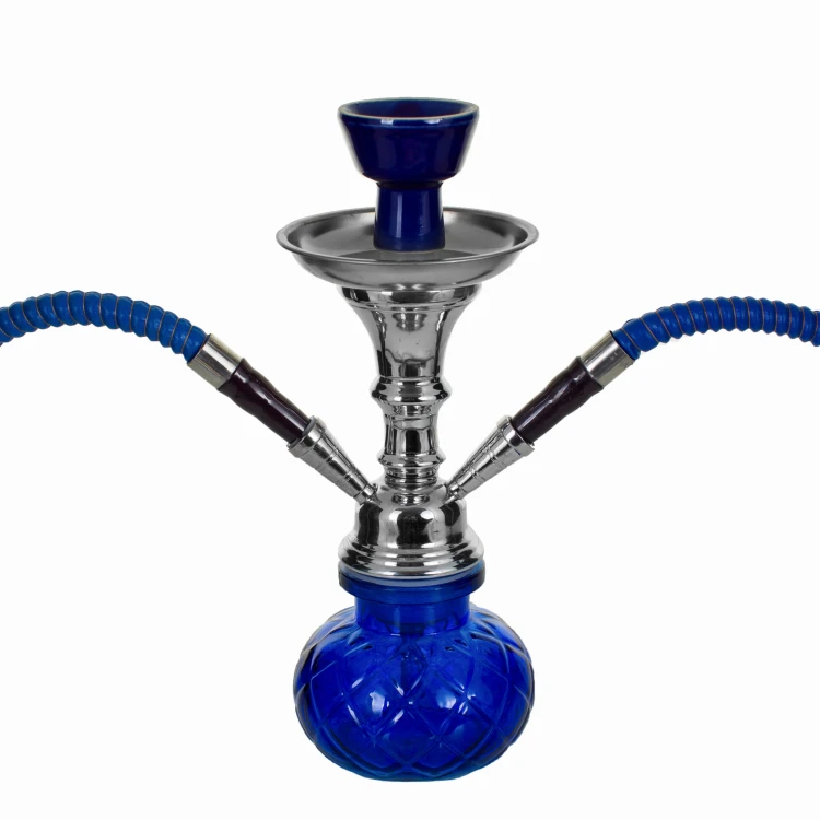 fajka-wodna-shisha-2-wezowa-niebieska-blue-28cm-GG-021-5601