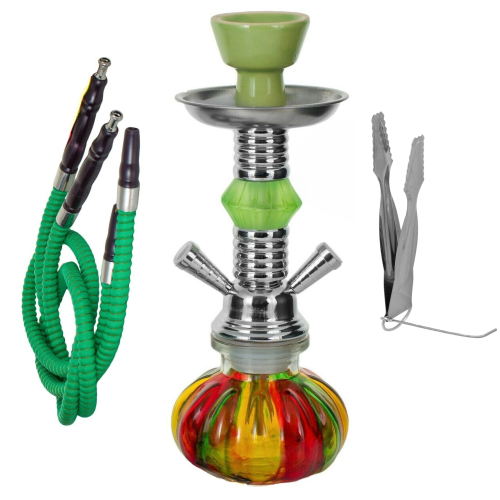 Fajka wodna / Shisha 2-wężowa jamajka - JAMAJCA 28cm