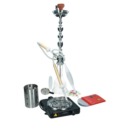 Fajka wodna Shisha 1-wężowa ARABICA 75 cm ręcznie zdobiona