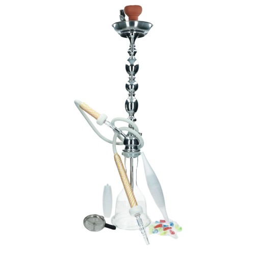 Fajka wodna Shisha 1-wężowa ARABICA 85cm ręcznie zdobiona
