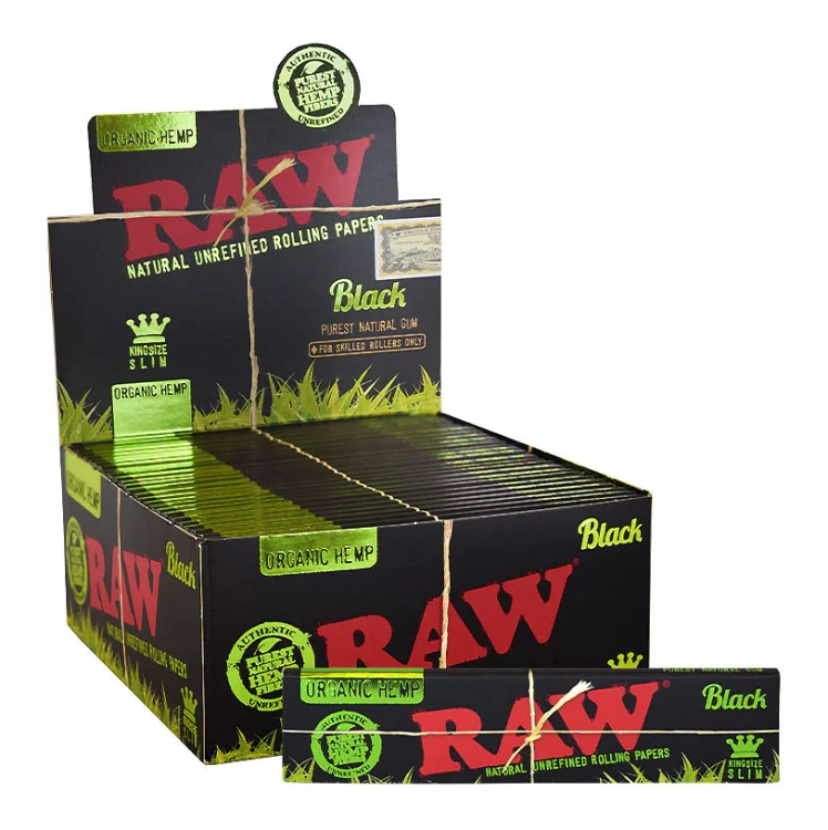 Bibułki RAW Black Organic King Size Slim